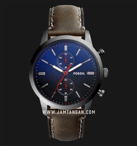 Fossil FS5378 Townsman Chronograph Brown Leather Strap Jamtangan