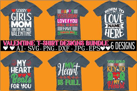 Valentine T Shirt Designs Bundle Graphic By Monnaj Art · Creative Fabrica