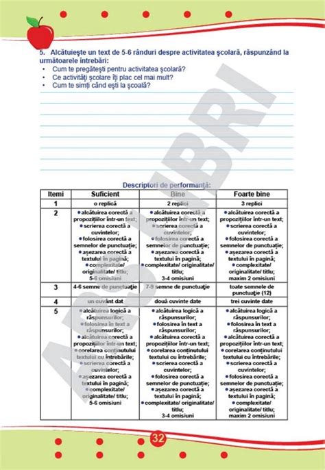 Teste De Evaluare Clasa Ii Descriptori De Performan Comunicare