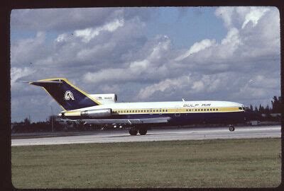 Orig 35mm Airline Slide Gulf Air 727 100 N4620 1112 EBay