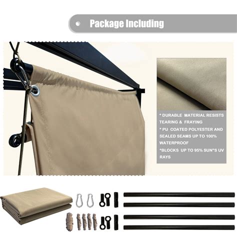 Alion Home Waterproof Outdoor No Drill Half Folding Pergola Shade Mu