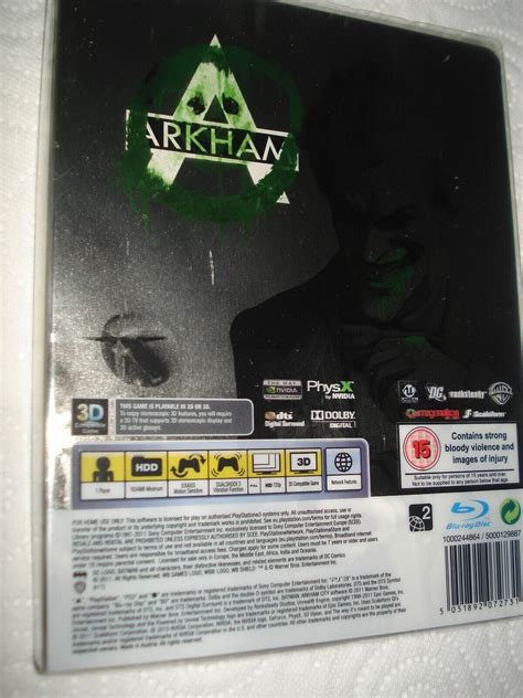 Batman Arkham City Joker Steelbook Edition Ps Ultra Rare Neuf Sous