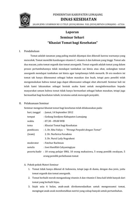 Contoh Laporan Diskusi Dan Lampiran Pdf