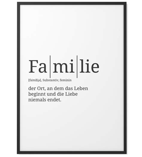 Definition Familie Format W Hlbar Premium Spruch Poster Etsy