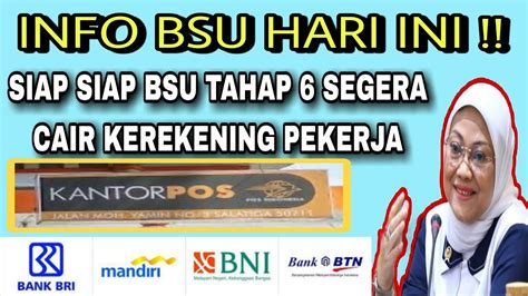 Bsu Blt Bpjs Ketenagakerjaan Siap Siap Bsu Tahap 6 Segera Cair YouTube