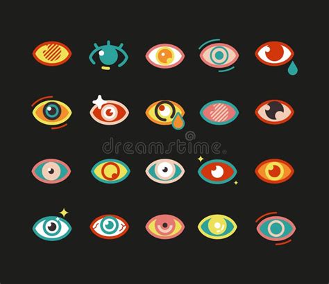 Iconos De Ojos Colorido S Mbolo Del Ojo Visi N Abstracta Signos