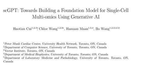 Scgpt 基于生成式人工智能构建单细胞多组学的基础模型 知乎