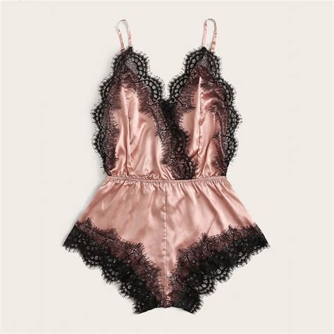 Bodysuit Women Sexy Lingerie Fashion Sexy V Neck Lace Underwear Suits