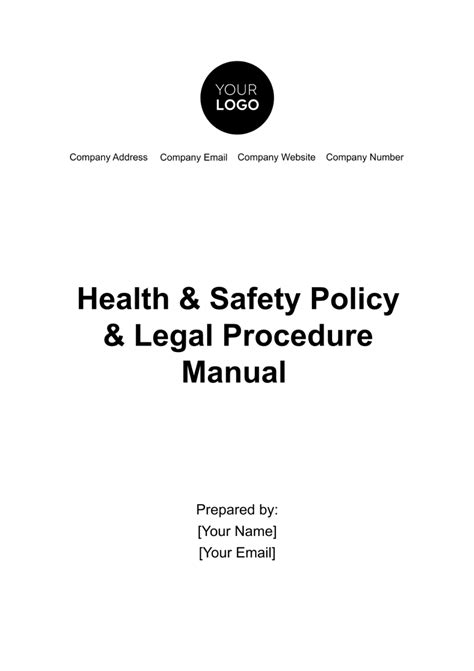 Free Health And Safety Policy And Legal Procedure Manual Template Edit Online And Download