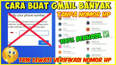 Cara Membuat Akun Gmail Banyak Tanpa Verifikasi Nomor Hp