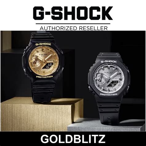 Casio G Shock GA 2100GB 1A GA 2100SB 1A Gold And Silver Carbon Core