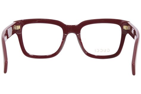 Gucci Gg1138o 003 Eyeglasses Burgundy Full Rim Square Shape 52 20 145