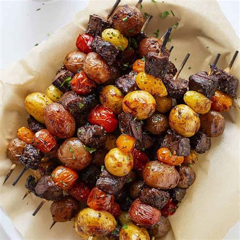 Rosemary Garlic Steak Kebabs I Am Baker