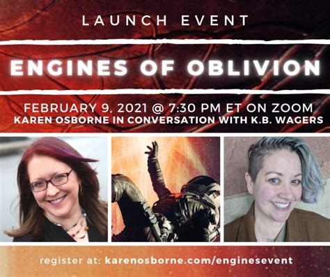 ENGINES OF OBLIVION LAUNCH EVENT – Karen Osborne