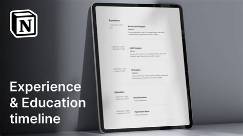 Notion Resume Template for Free