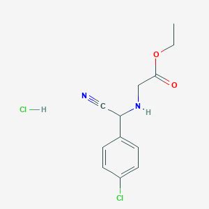 Ethyl Chlorophenyl Cyano Methyl Amino Acetate Hydrochloride