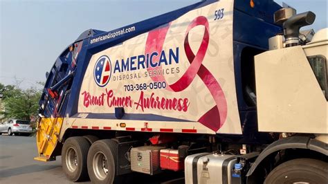 Breast Cancer Awareness Mack Lr Mcneilus Garbage Truck On Heavy Trash