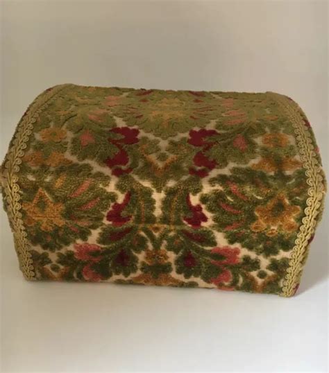 Ancienne Boite Coffret A Couture Boite De Rangement Vintage Tissu