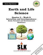 Grade Earth Life Q Week Pdf Earth And Life Science Quarter