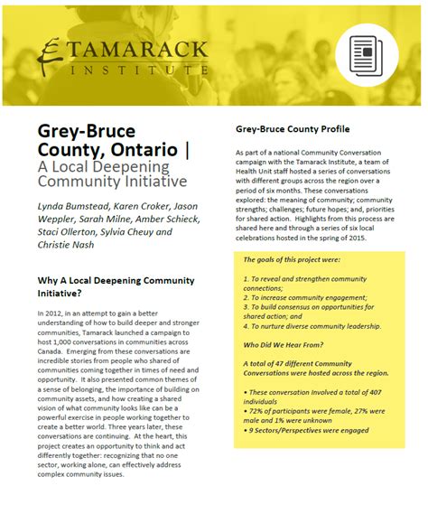 Case Study Grey Bruce Community Conversations Project