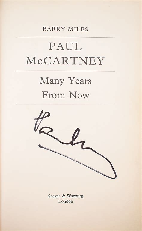 Paul McCartney Signed Book | RR Auction