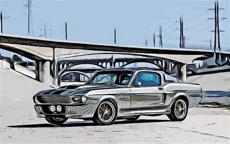 Télécharger Fonds Décran Ford Shelby Mustang Gt500 Eleanor 4k Art