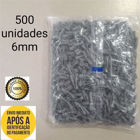 Bucha Tijolo Baiano Furado Oca FU 6mm Pacote 500 Unidades Shopee