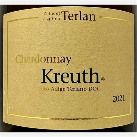 Chardonnay Kreuth Alto Adige Terlano DOC 2021 Cantina Terlan