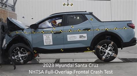 2023 2024 Hyundai Santa Cruz Nhtsa Full Overlap Frontal Crash Test Youtube