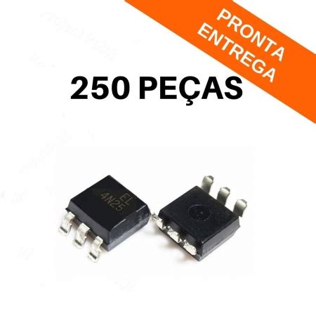 Kit 250 peças Circuito Integrado Optoacoplador EL4N25 SMD 6 4N25