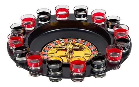 Jogo De Roleta Drink Shot 16 Copos Vidro Bebida Cassino Parcelamento