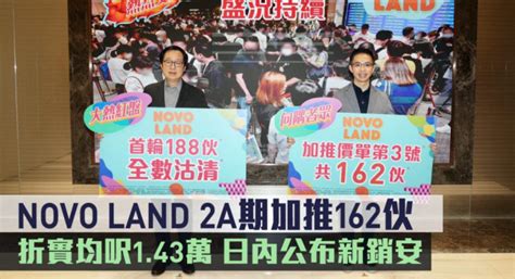 热辣新盘放送｜novo Land 2a期加推162伙 折实均尺143万 日内公布新销安 星岛日报