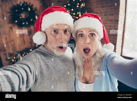 Self Portrait Of Two Nice Beautiful Cheerful Positive Amazed Stunned