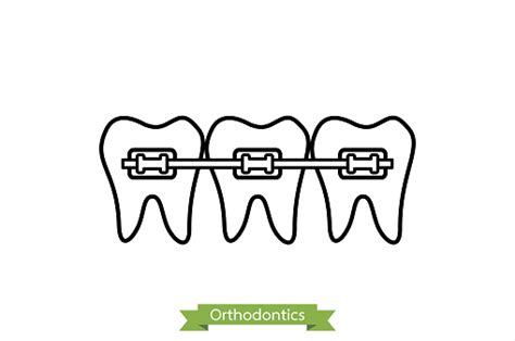 Ilustración De Tratamiento De Ortodoncia Dental Estilo De Dibujos