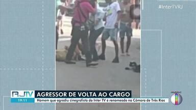 RJ Inter TV 2ª Edição Homem que agrediu cinegrafista da Inter TV é