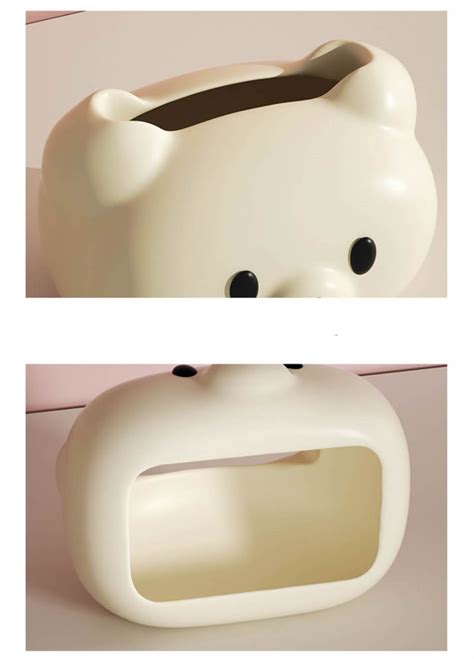 Cute Cartoon Bear Tissue Box Holder Living Room Bedroom Decoration