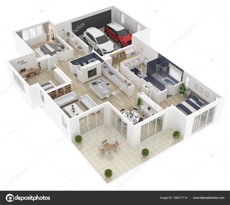 Plano Una Casa Vista Superior Ilustraci N Dise O Vivienda Concepto