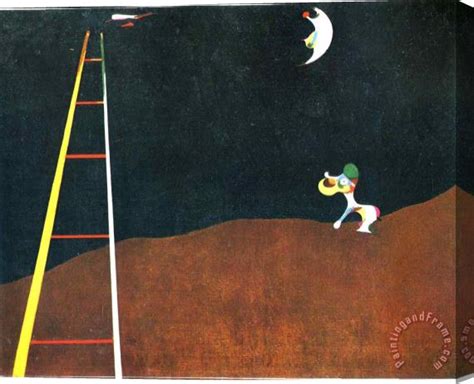 Joan Miro Dog Barking At The Moon 2 Stretched Canvas Print Canvas Art