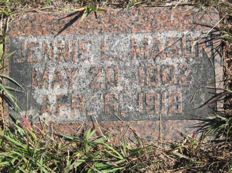 Jennie Lavisa Smith Mason Memorial Find A Grave