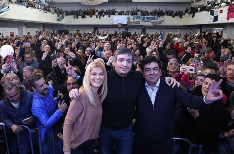 Verónica Magario Fernando Espinoza y Máximo Kirchner cerraron la