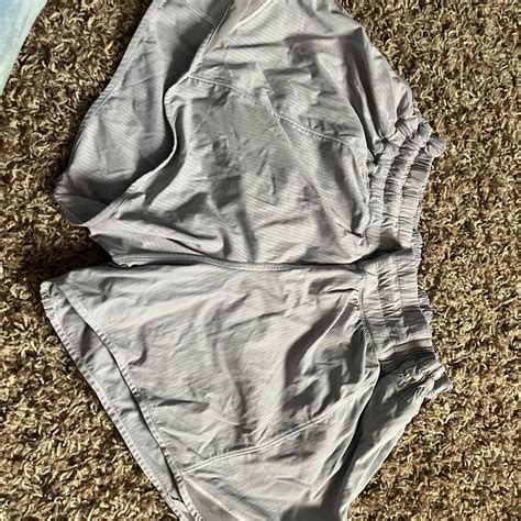 Grey Lululemon Hotty Hot Shorts Athleisure Depop