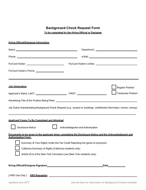 47 Free Background Check Authorization Forms Templatelab