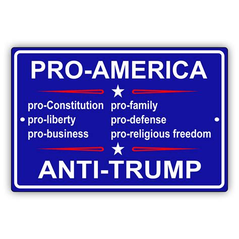 Pro America Anti Trump Vote For Usa President Elections Aluminum Metal