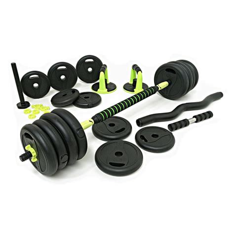 Set Kg Mancuernas Eco Kettlebell Color Verde Forza