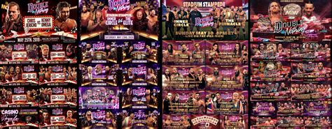 Aew Double Or Nothing 2019 2022 Match Card Comparison Squaredcircle