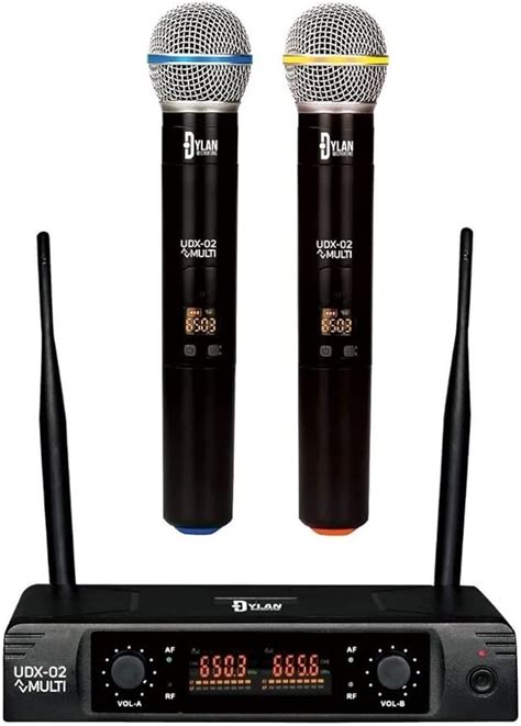 Microfone Sem Fio Duplo UHF Dylan UDX 02 Multi Amazon Br