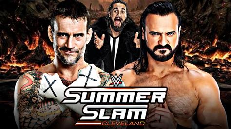 Cm Punk Vs Drew Mcintyre Wwe Summerslam Cleveland Special Guest Refree