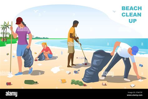 Beach Clean Up Vector Concept Stock Vector Image And Art Alamy