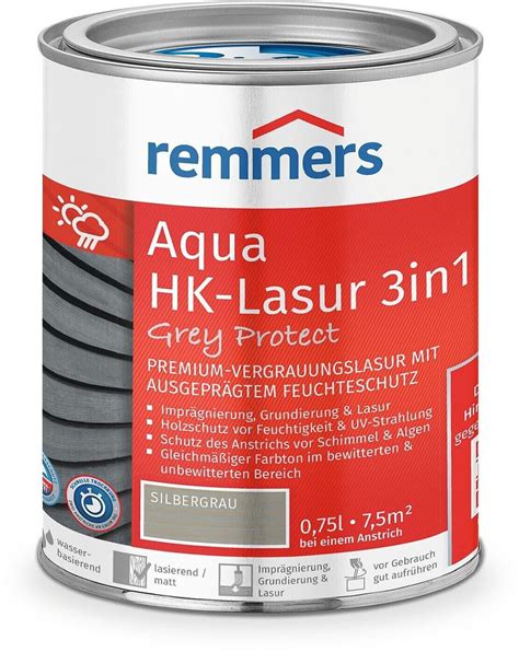 Remmers Aqua Hk Lasur In Grey Protect Silbergrau Ml Erfahrungen