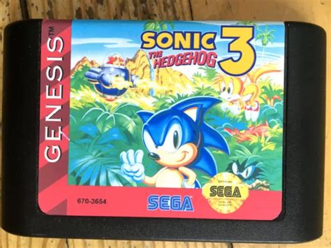 Cartouche Sonic The Hedgehog Originale Sega Genesis Megadrive